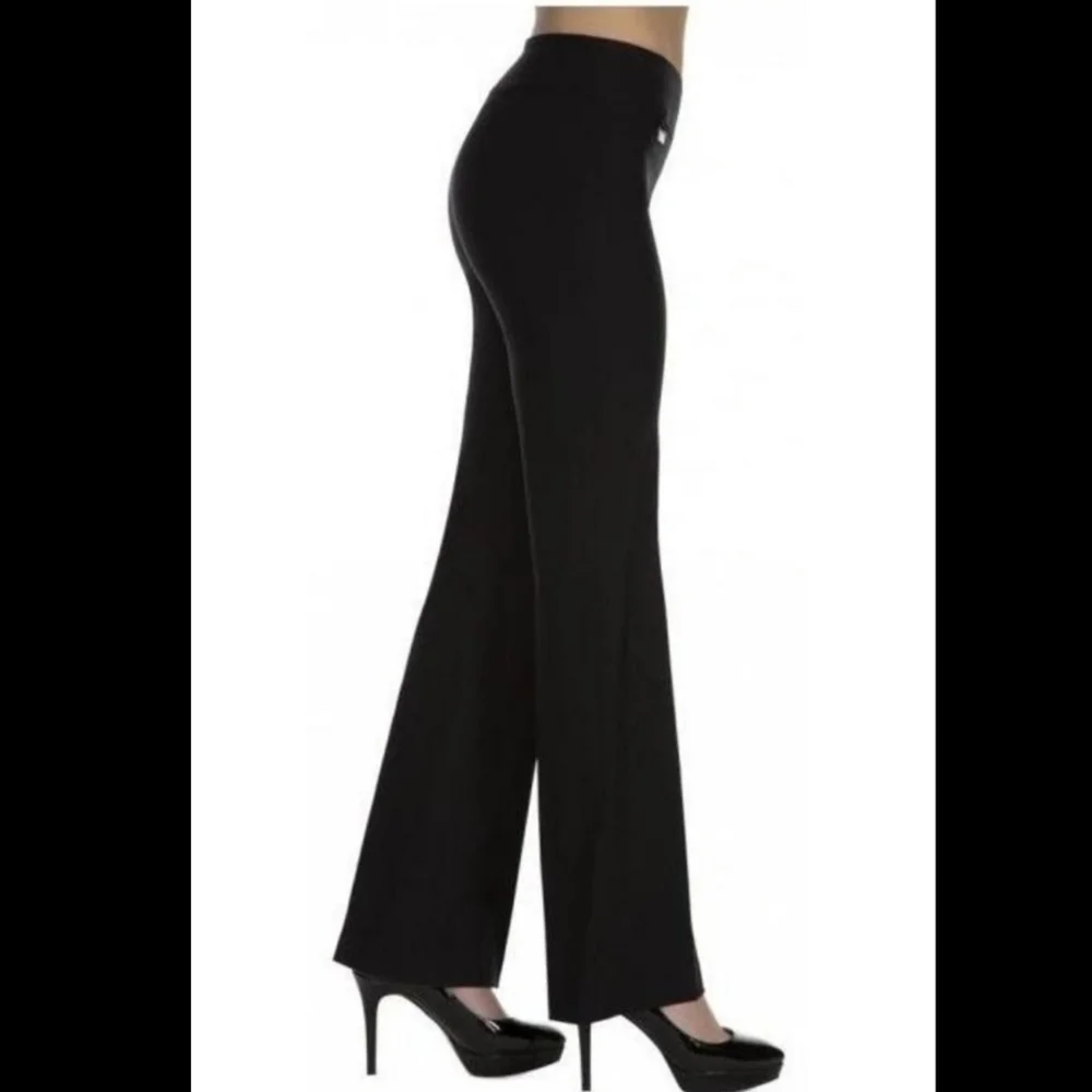 Lisette L Black Stretch Pull-on Flare Casual Dress Pants Size 6 - Picture 2 of 9